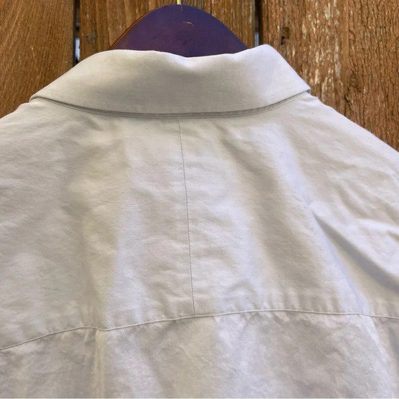 Murano Men’s Modern Comfort Pale Gray Button Down Dress Shirt Size Large - Picture 3 of 11